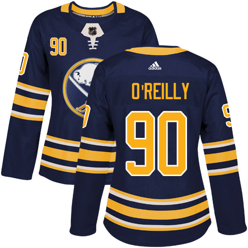 Adidas Buffalo Sabres 90 Ryan O Reilly Navy Blue Home Authentic Women Stitched NHL Jersey